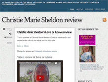 Tablet Screenshot of christiemariesheldonreview.org